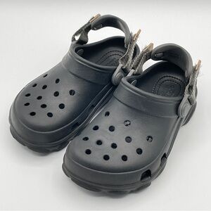 Crocs Youth Size C12 All Terrain Black With Hook And Loop Closing